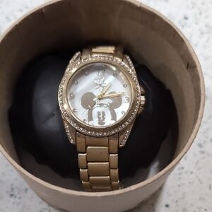 Disney Gold Women's Watch with Mickey Design